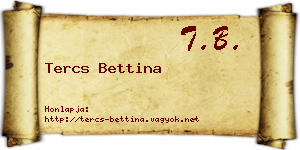 Tercs Bettina névjegykártya